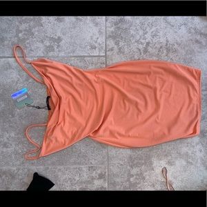 Orange Cowl Neck Dress Brand New!